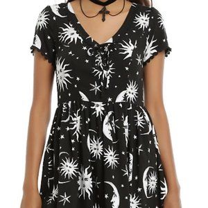 Hot Topic Sun and Moon Babydoll Dress